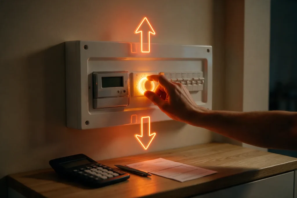Subir o bajar la potencia de la luz en el cuadro eléctrico de una vivienda